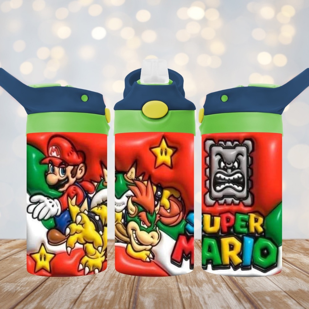 12oz kids tumbler super mario
